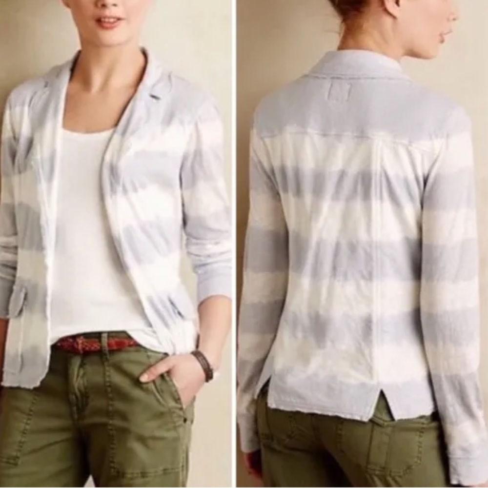 ANTHROPOLOGIE LILKA STRIPED BANDED JACKET
